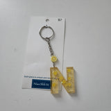 Initial Resin Keychains- Letter N