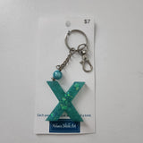 Initial Resin Keychains- Letter X