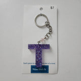 Initial Resin Keychains- Letter T