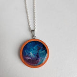 1" wood and Resin necklaces