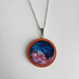 1" wood and Resin necklaces