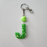 Initial Resin Keychains- Letter J