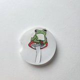 2.5 inch resin mushroom design coaster for vehicle cup holder
