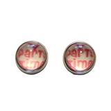 Heart stud earrings with stainless steel posts in assorted heart designs