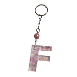 Initial Resin Keychains- Letter F