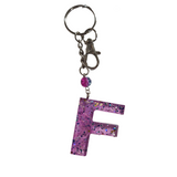 Initial Resin Keychains- Letter F