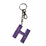 Initial Resin Keychains- Letter H