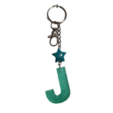 Initial Resin Keychains- Letter J
